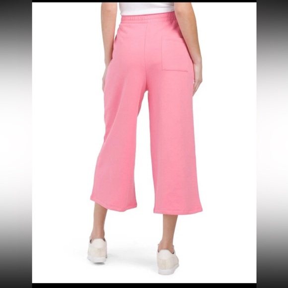 Zara Women's Wide Leg Cropped Soft Cotton Lined Casual Active Pants Sz: S - Picture 3 of 8